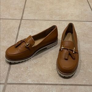 Talbots Laura Genuine Nappa Leather Loafers Tan 8.5